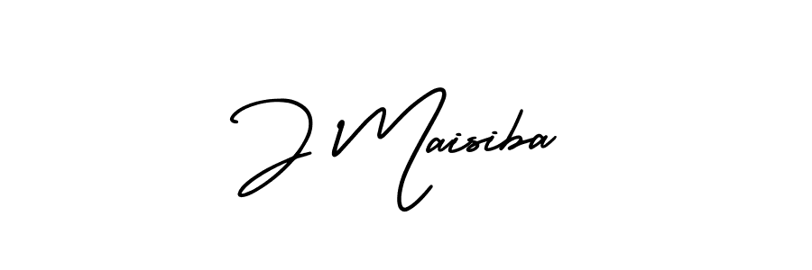 Make a beautiful signature design for name J Maisiba. With this signature (AmerikaSignatureDemo-Regular) style, you can create a handwritten signature for free. J Maisiba signature style 3 images and pictures png