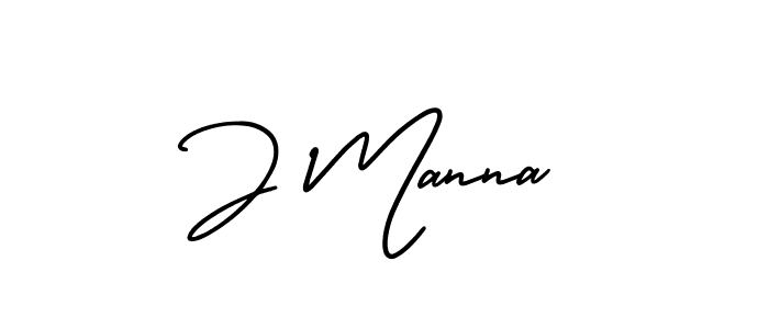 J Manna stylish signature style. Best Handwritten Sign (AmerikaSignatureDemo-Regular) for my name. Handwritten Signature Collection Ideas for my name J Manna. J Manna signature style 3 images and pictures png