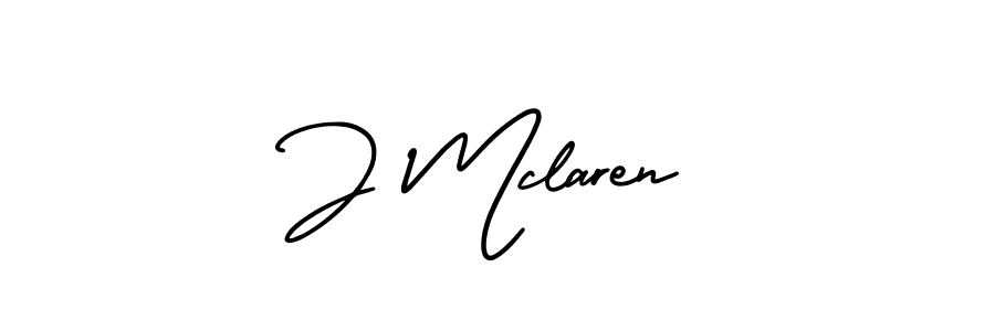 You should practise on your own different ways (AmerikaSignatureDemo-Regular) to write your name (J Mclaren) in signature. don't let someone else do it for you. J Mclaren signature style 3 images and pictures png
