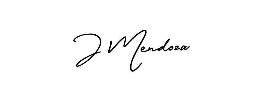 Create a beautiful signature design for name J Mendoza. With this signature (AmerikaSignatureDemo-Regular) fonts, you can make a handwritten signature for free. J Mendoza signature style 3 images and pictures png