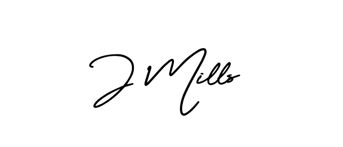Create a beautiful signature design for name J Mills. With this signature (AmerikaSignatureDemo-Regular) fonts, you can make a handwritten signature for free. J Mills signature style 3 images and pictures png