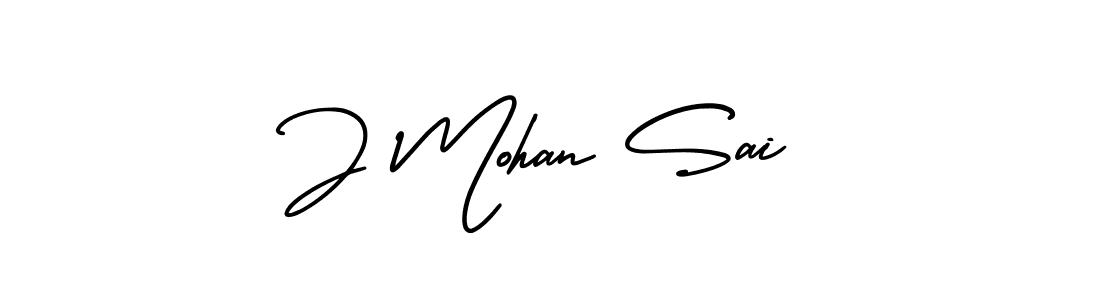 You should practise on your own different ways (AmerikaSignatureDemo-Regular) to write your name (J Mohan Sai) in signature. don't let someone else do it for you. J Mohan Sai signature style 3 images and pictures png