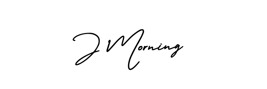 It looks lik you need a new signature style for name J Morning. Design unique handwritten (AmerikaSignatureDemo-Regular) signature with our free signature maker in just a few clicks. J Morning signature style 3 images and pictures png