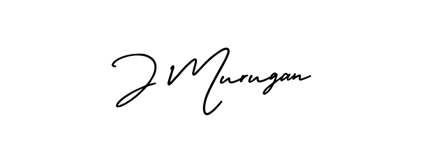 How to make J Murugan name signature. Use AmerikaSignatureDemo-Regular style for creating short signs online. This is the latest handwritten sign. J Murugan signature style 3 images and pictures png