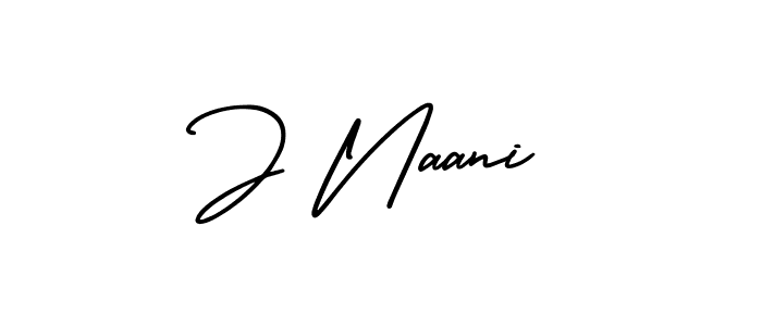 The best way (AmerikaSignatureDemo-Regular) to make a short signature is to pick only two or three words in your name. The name J Naani include a total of six letters. For converting this name. J Naani signature style 3 images and pictures png