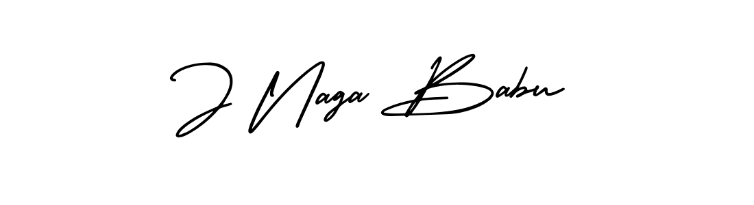 Design your own signature with our free online signature maker. With this signature software, you can create a handwritten (AmerikaSignatureDemo-Regular) signature for name J Naga Babu. J Naga Babu signature style 3 images and pictures png