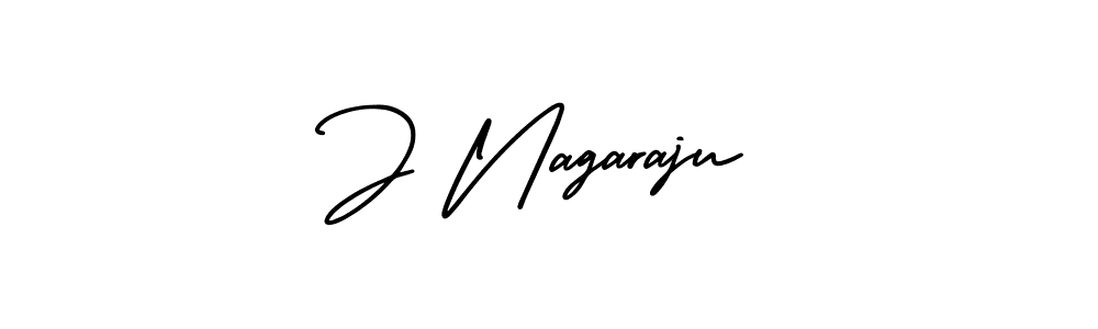 Use a signature maker to create a handwritten signature online. With this signature software, you can design (AmerikaSignatureDemo-Regular) your own signature for name J Nagaraju. J Nagaraju signature style 3 images and pictures png