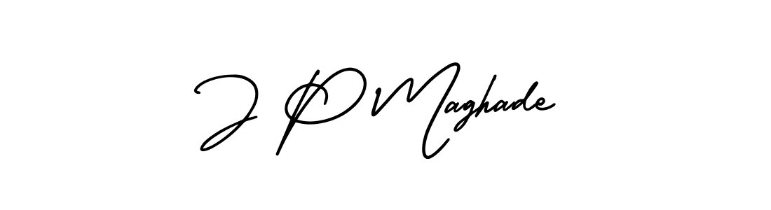 Make a beautiful signature design for name J P Maghade. Use this online signature maker to create a handwritten signature for free. J P Maghade signature style 3 images and pictures png