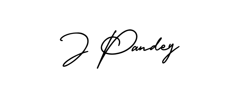 J Pandey stylish signature style. Best Handwritten Sign (AmerikaSignatureDemo-Regular) for my name. Handwritten Signature Collection Ideas for my name J Pandey. J Pandey signature style 3 images and pictures png