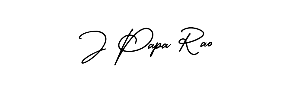 Use a signature maker to create a handwritten signature online. With this signature software, you can design (AmerikaSignatureDemo-Regular) your own signature for name J Papa Rao. J Papa Rao signature style 3 images and pictures png