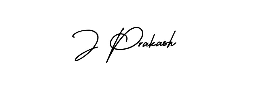 Design your own signature with our free online signature maker. With this signature software, you can create a handwritten (AmerikaSignatureDemo-Regular) signature for name J Prakash. J Prakash signature style 3 images and pictures png
