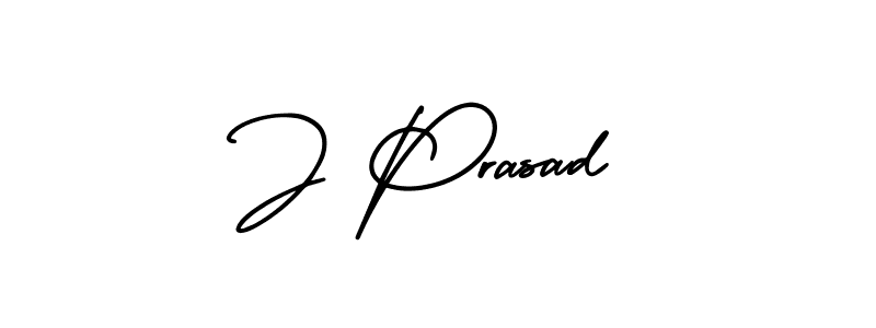 Make a beautiful signature design for name J Prasad. With this signature (AmerikaSignatureDemo-Regular) style, you can create a handwritten signature for free. J Prasad signature style 3 images and pictures png