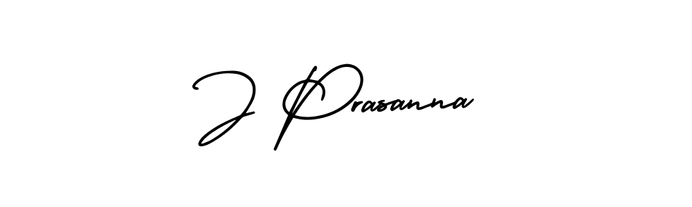 Create a beautiful signature design for name J Prasanna. With this signature (AmerikaSignatureDemo-Regular) fonts, you can make a handwritten signature for free. J Prasanna signature style 3 images and pictures png