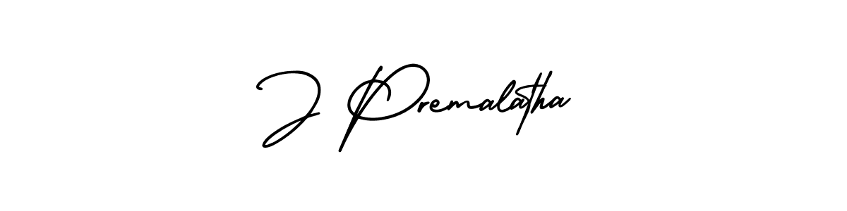 J Premalatha stylish signature style. Best Handwritten Sign (AmerikaSignatureDemo-Regular) for my name. Handwritten Signature Collection Ideas for my name J Premalatha. J Premalatha signature style 3 images and pictures png