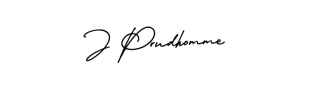 Create a beautiful signature design for name J Prudhomme. With this signature (AmerikaSignatureDemo-Regular) fonts, you can make a handwritten signature for free. J Prudhomme signature style 3 images and pictures png