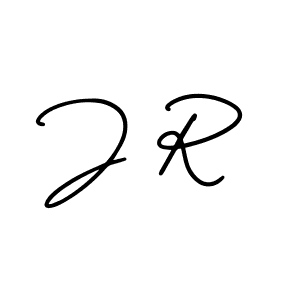 Design your own signature with our free online signature maker. With this signature software, you can create a handwritten (AmerikaSignatureDemo-Regular) signature for name J R. J R signature style 3 images and pictures png