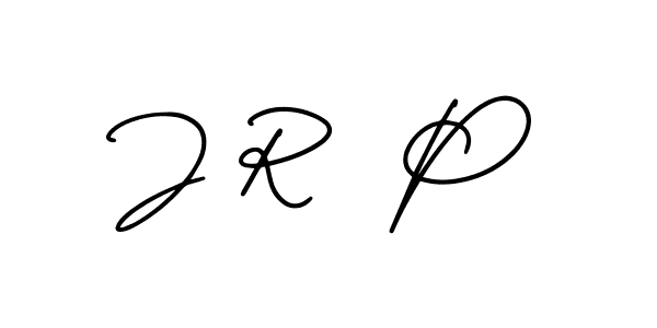The best way (AmerikaSignatureDemo-Regular) to make a short signature is to pick only two or three words in your name. The name J R  P include a total of six letters. For converting this name. J R  P signature style 3 images and pictures png
