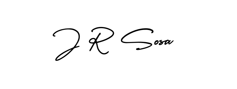 Design your own signature with our free online signature maker. With this signature software, you can create a handwritten (AmerikaSignatureDemo-Regular) signature for name J R Sosa. J R Sosa signature style 3 images and pictures png