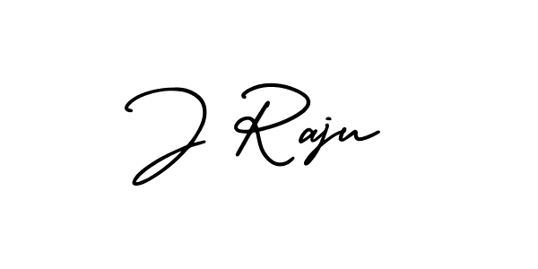 Use a signature maker to create a handwritten signature online. With this signature software, you can design (AmerikaSignatureDemo-Regular) your own signature for name J Raju. J Raju signature style 3 images and pictures png