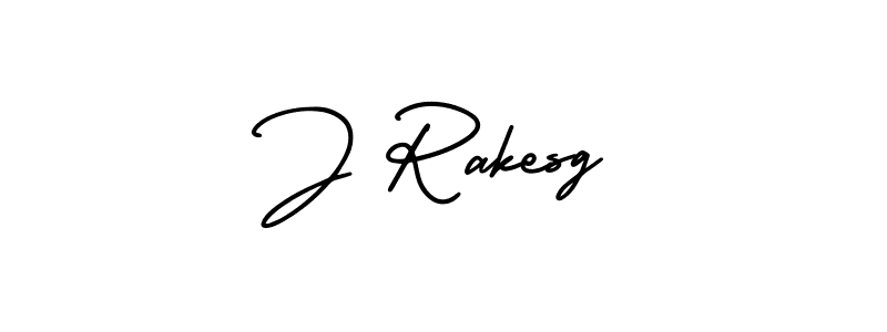 You should practise on your own different ways (AmerikaSignatureDemo-Regular) to write your name (J Rakesg) in signature. don't let someone else do it for you. J Rakesg signature style 3 images and pictures png