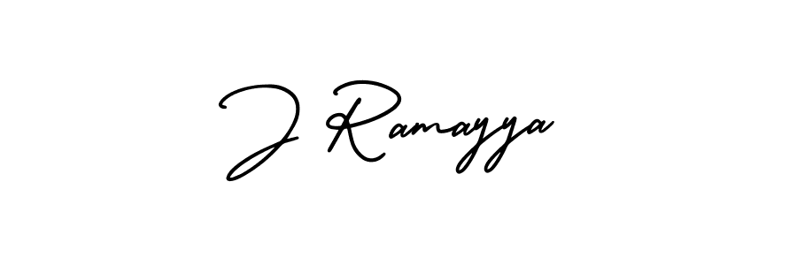 if you are searching for the best signature style for your name J Ramayya. so please give up your signature search. here we have designed multiple signature styles  using AmerikaSignatureDemo-Regular. J Ramayya signature style 3 images and pictures png