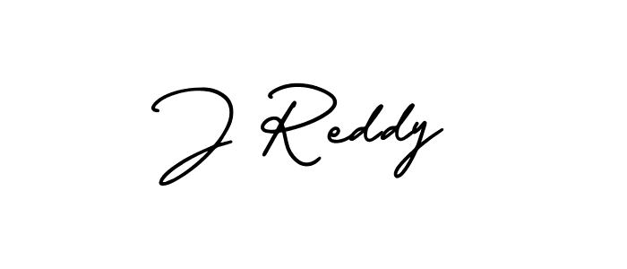 Create a beautiful signature design for name J Reddy. With this signature (AmerikaSignatureDemo-Regular) fonts, you can make a handwritten signature for free. J Reddy signature style 3 images and pictures png