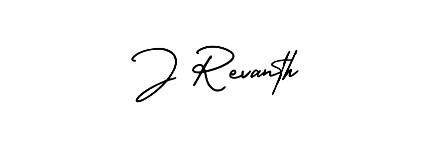 Design your own signature with our free online signature maker. With this signature software, you can create a handwritten (AmerikaSignatureDemo-Regular) signature for name J Revanth. J Revanth signature style 3 images and pictures png