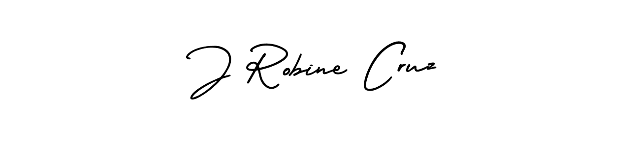 Make a beautiful signature design for name J Robine Cruz. With this signature (AmerikaSignatureDemo-Regular) style, you can create a handwritten signature for free. J Robine Cruz signature style 3 images and pictures png