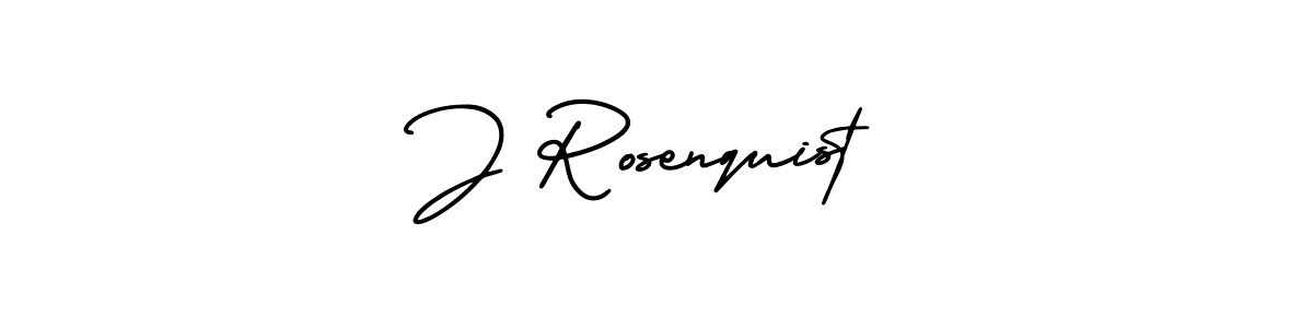 AmerikaSignatureDemo-Regular is a professional signature style that is perfect for those who want to add a touch of class to their signature. It is also a great choice for those who want to make their signature more unique. Get J Rosenquist name to fancy signature for free. J Rosenquist signature style 3 images and pictures png