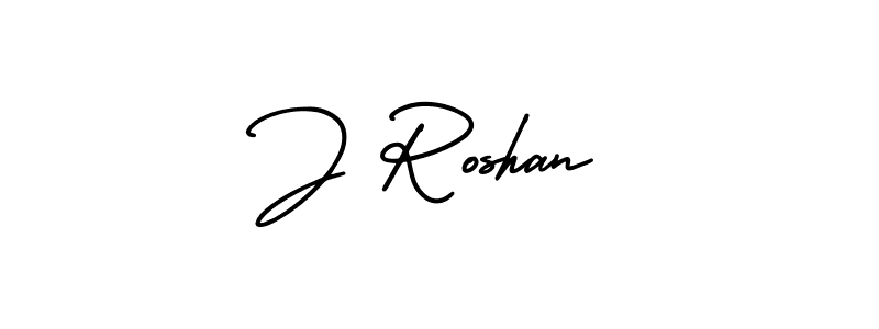 You should practise on your own different ways (AmerikaSignatureDemo-Regular) to write your name (J Roshan) in signature. don't let someone else do it for you. J Roshan signature style 3 images and pictures png