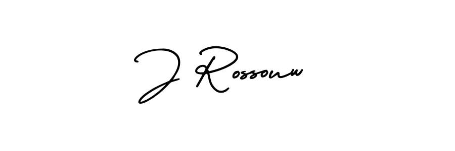Make a beautiful signature design for name J Rossouw. With this signature (AmerikaSignatureDemo-Regular) style, you can create a handwritten signature for free. J Rossouw signature style 3 images and pictures png
