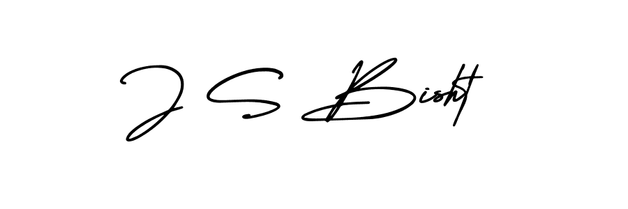 How to make J S Bisht name signature. Use AmerikaSignatureDemo-Regular style for creating short signs online. This is the latest handwritten sign. J S Bisht signature style 3 images and pictures png