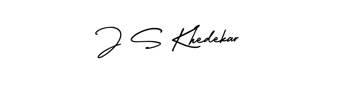 Design your own signature with our free online signature maker. With this signature software, you can create a handwritten (AmerikaSignatureDemo-Regular) signature for name J S Khedekar. J S Khedekar signature style 3 images and pictures png