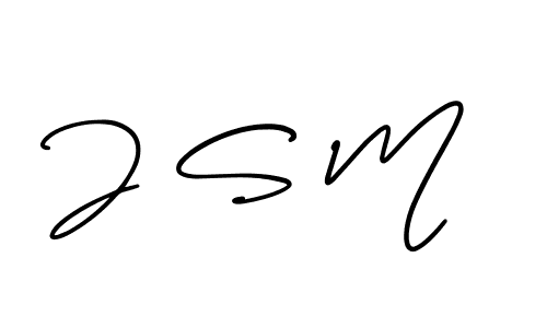 Design your own signature with our free online signature maker. With this signature software, you can create a handwritten (AmerikaSignatureDemo-Regular) signature for name J S M. J S M signature style 3 images and pictures png