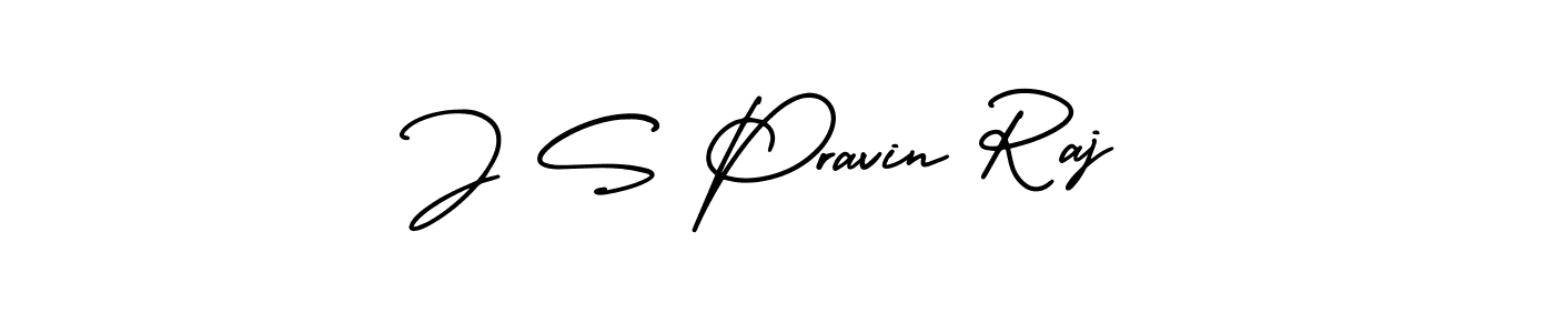 This is the best signature style for the J S Pravin Raj name. Also you like these signature font (AmerikaSignatureDemo-Regular). Mix name signature. J S Pravin Raj signature style 3 images and pictures png