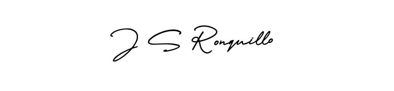 Make a beautiful signature design for name J S Ronquillo. With this signature (AmerikaSignatureDemo-Regular) style, you can create a handwritten signature for free. J S Ronquillo signature style 3 images and pictures png