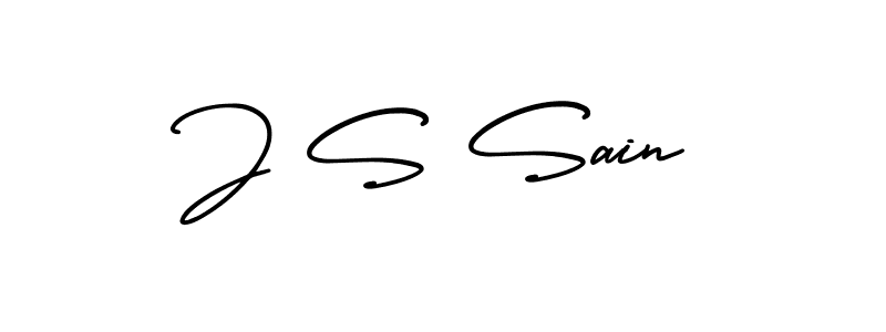 Use a signature maker to create a handwritten signature online. With this signature software, you can design (AmerikaSignatureDemo-Regular) your own signature for name J S Sain. J S Sain signature style 3 images and pictures png