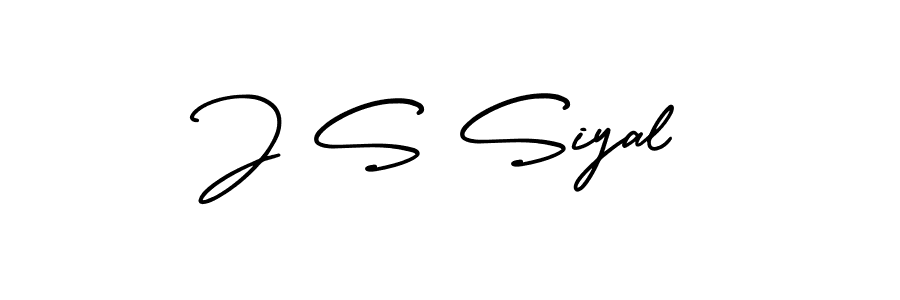 You should practise on your own different ways (AmerikaSignatureDemo-Regular) to write your name (J S Siyal) in signature. don't let someone else do it for you. J S Siyal signature style 3 images and pictures png