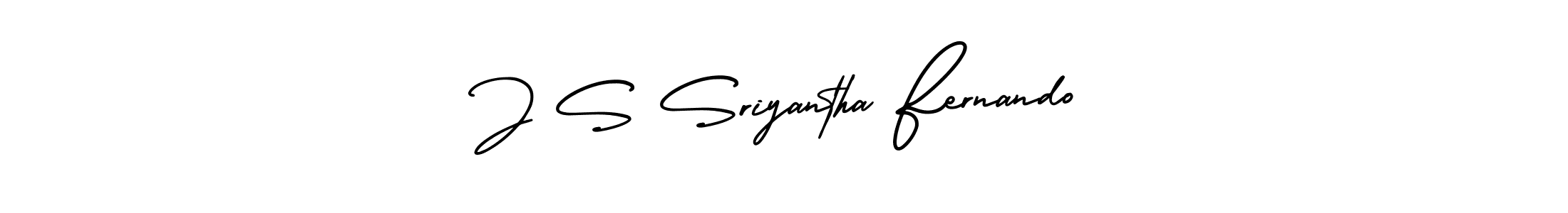 The best way (AmerikaSignatureDemo-Regular) to make a short signature is to pick only two or three words in your name. The name J S Sriyantha Fernando include a total of six letters. For converting this name. J S Sriyantha Fernando signature style 3 images and pictures png