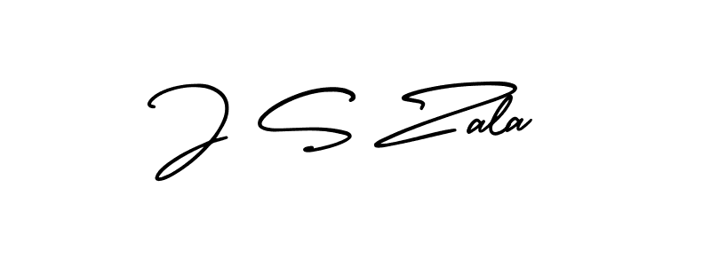 How to make J S Zala signature? AmerikaSignatureDemo-Regular is a professional autograph style. Create handwritten signature for J S Zala name. J S Zala signature style 3 images and pictures png