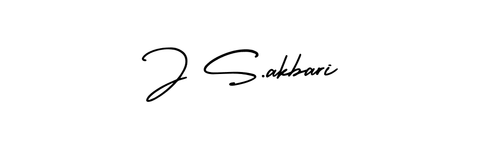 The best way (AmerikaSignatureDemo-Regular) to make a short signature is to pick only two or three words in your name. The name J S.akbari include a total of six letters. For converting this name. J S.akbari signature style 3 images and pictures png