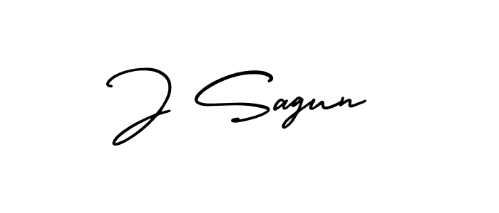 Make a beautiful signature design for name J Sagun. Use this online signature maker to create a handwritten signature for free. J Sagun signature style 3 images and pictures png