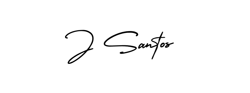 J Santos stylish signature style. Best Handwritten Sign (AmerikaSignatureDemo-Regular) for my name. Handwritten Signature Collection Ideas for my name J Santos. J Santos signature style 3 images and pictures png