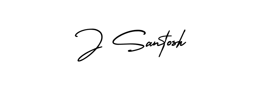 Make a beautiful signature design for name J Santosh. Use this online signature maker to create a handwritten signature for free. J Santosh signature style 3 images and pictures png