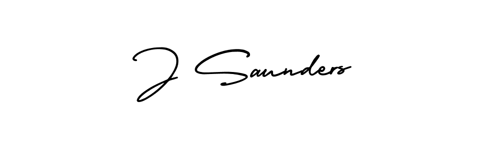 Make a beautiful signature design for name J Saunders. With this signature (AmerikaSignatureDemo-Regular) style, you can create a handwritten signature for free. J Saunders signature style 3 images and pictures png