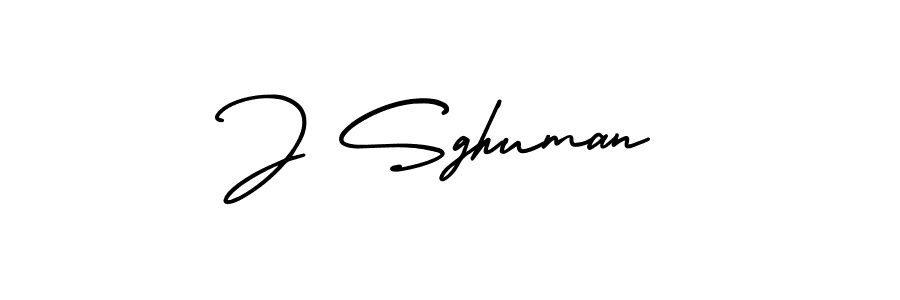 J Sghuman stylish signature style. Best Handwritten Sign (AmerikaSignatureDemo-Regular) for my name. Handwritten Signature Collection Ideas for my name J Sghuman. J Sghuman signature style 3 images and pictures png