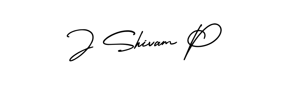 Create a beautiful signature design for name J Shivam P. With this signature (AmerikaSignatureDemo-Regular) fonts, you can make a handwritten signature for free. J Shivam P signature style 3 images and pictures png