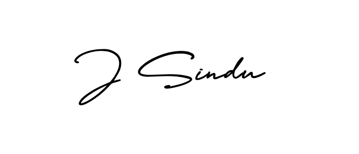 You should practise on your own different ways (AmerikaSignatureDemo-Regular) to write your name (J Sindu) in signature. don't let someone else do it for you. J Sindu signature style 3 images and pictures png