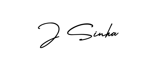 Make a beautiful signature design for name J Sinha. With this signature (AmerikaSignatureDemo-Regular) style, you can create a handwritten signature for free. J Sinha signature style 3 images and pictures png