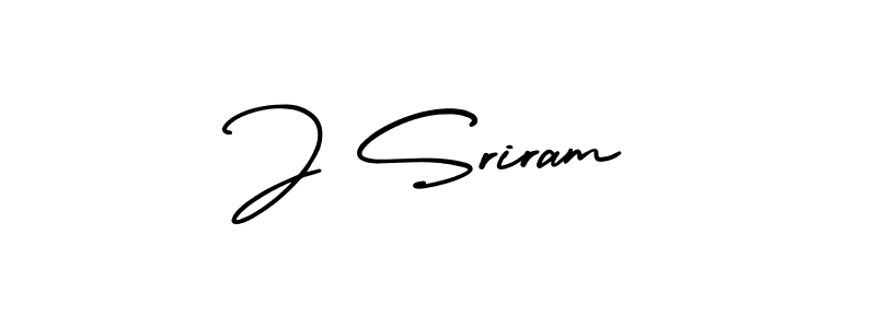 Make a beautiful signature design for name J Sriram. With this signature (AmerikaSignatureDemo-Regular) style, you can create a handwritten signature for free. J Sriram signature style 3 images and pictures png